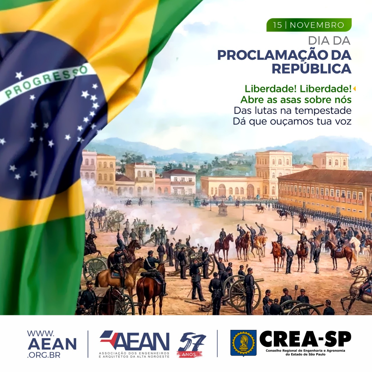CELEBRAÇÃO: 15 de novembro, Proclamação da República – AEAN